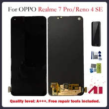 6.4 AMOLED Original For Oppo Realme 7 Pro RMX2170MB LCD Screen Display Digitizer Assembly For OPPO Reno 4 SE PEAT00 PEAM00 Lcd