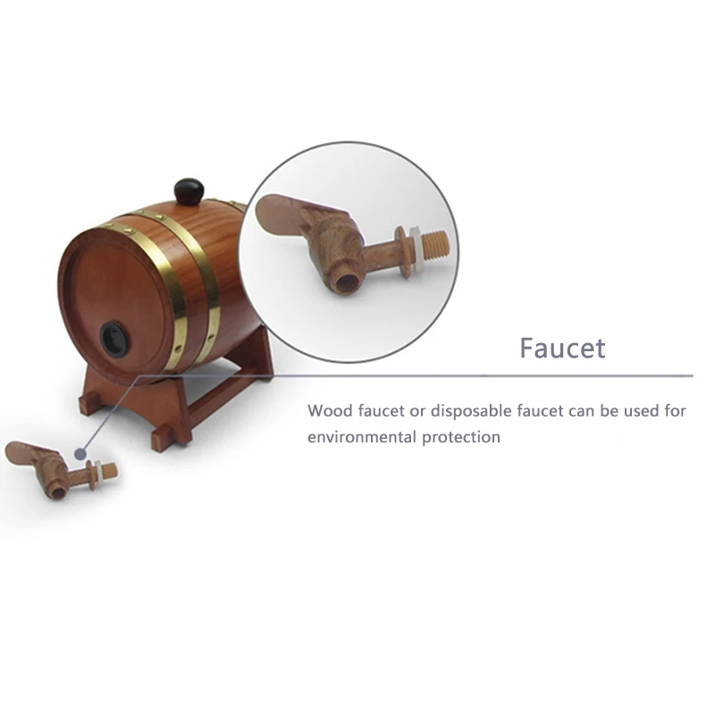 3л Деревянный винтажный деревянный бочонок для пива вина виски ром пивоварения