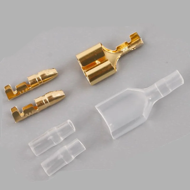 10sets 3.5mm/4.0mm bullet terminal car electrical wire connector diameter 4mm Male + Female 1 : 2 | Обустройство дома