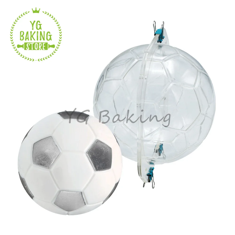 

Dorica 2Pcs/Set Football Shape 3D Handmade Soap Mould Chocolate Cake Decorating Mold Kitchen Tool Bakeware