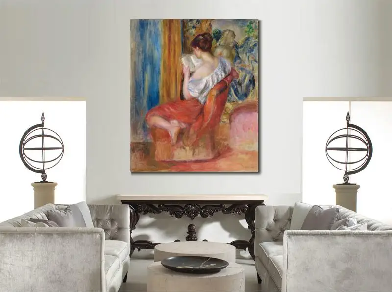 Koop Handgemaakte Wall Art Olieverfschilderijen Op Canvas Voor Woonkamer Pierre Auguste Renoir Lezen Vrouw Kunstwerk Speciale Gift Kerst