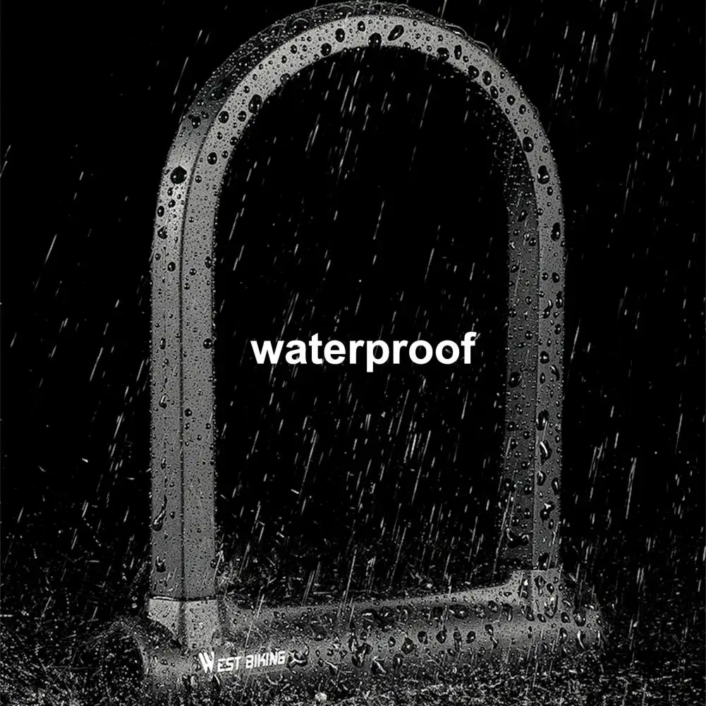 

WEST BIKING High Hardness Bicycle Lock U-Shaped Anti-Theft Zinc Alloy Bicycle MTB Road Wheel Cycling Lock Accessories for Bike
