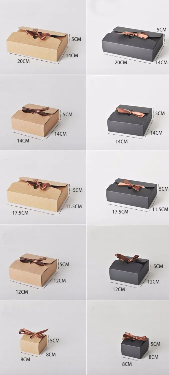 

Kraft boxes with ribbon,wedding favor boxes,baby shower favor boxes,party gift boxes 30pcs/lot