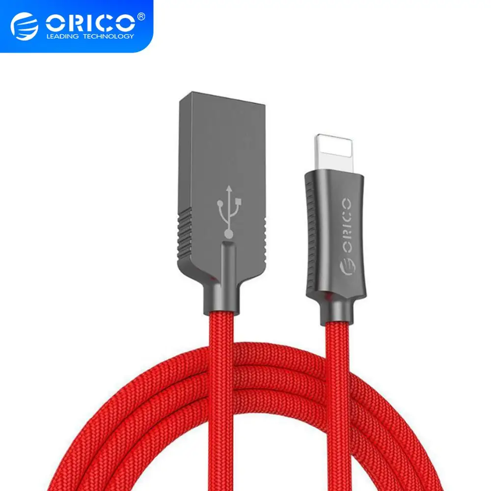 USB кабель ORICO LTU Lightning для iPhone 3 фута 100 см 2 4 А быстрой зарядки 6 7 питания Plus|usb cable for