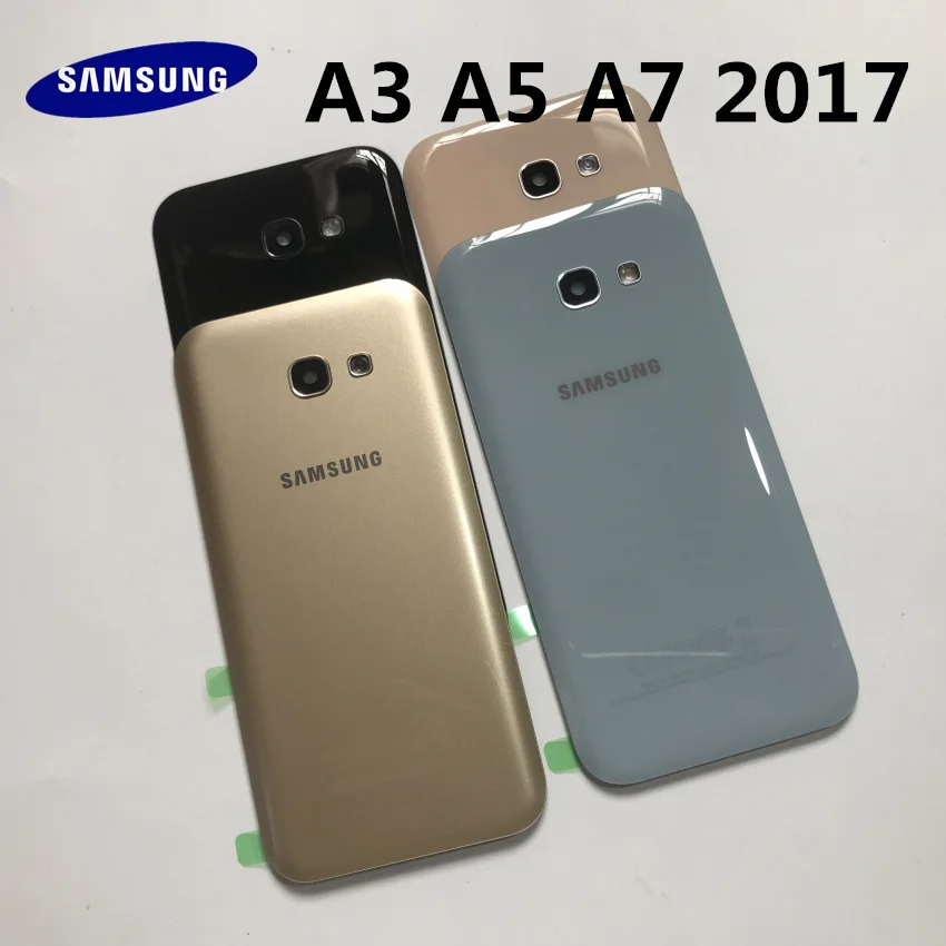 Новая задняя панель батарейного стекла задняя дверь Крышка для samsung Galaxy A3 A320 A5 A7 A720 A720F предварительно клейкие наклейки+ Инструменты