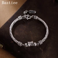 bastiee vintage bracelet 999 sterling silver bangles for women ethnic hmong handle jewelry