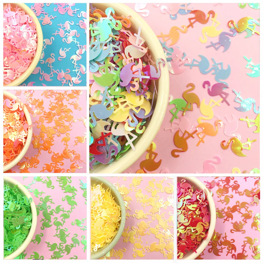 Фламинго Форма блесток набор глиттеров для дизайна ногтей маникюр DIY шитье