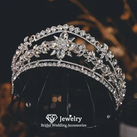 cc tiaras and crowns wedding hair accessories for women bridal hairwear engagement jewelry crystal headpiece shining charm an195