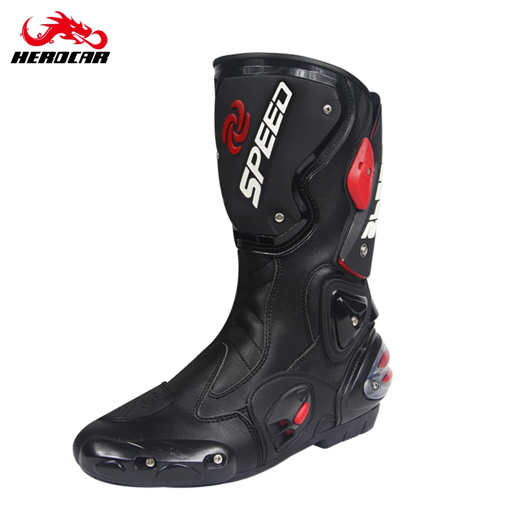 PRO BIKER/кожаные мотоциклетные ботинки Мужские высокого качества для гонок Сапоги