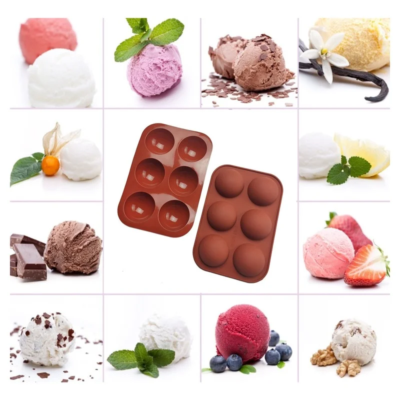 

Half Sphere Silicone Soap Molds Bakeware Cake Decorating Tools Pudding Jelly Chocolate Fondant Mould Ball Biscuit Baking Mould