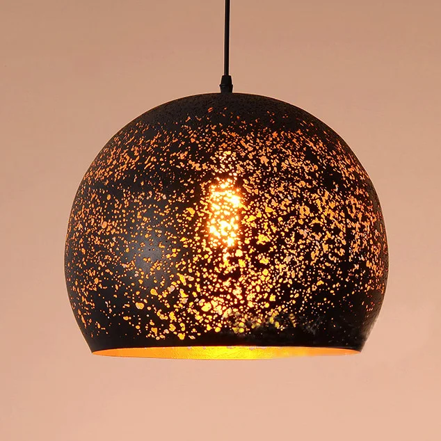 

Modern Raser Cut Metal Pendant Light Black Inside Gold Vintage Pendant Lamp Retro Hanging Pendant Light Edison Indoor Light