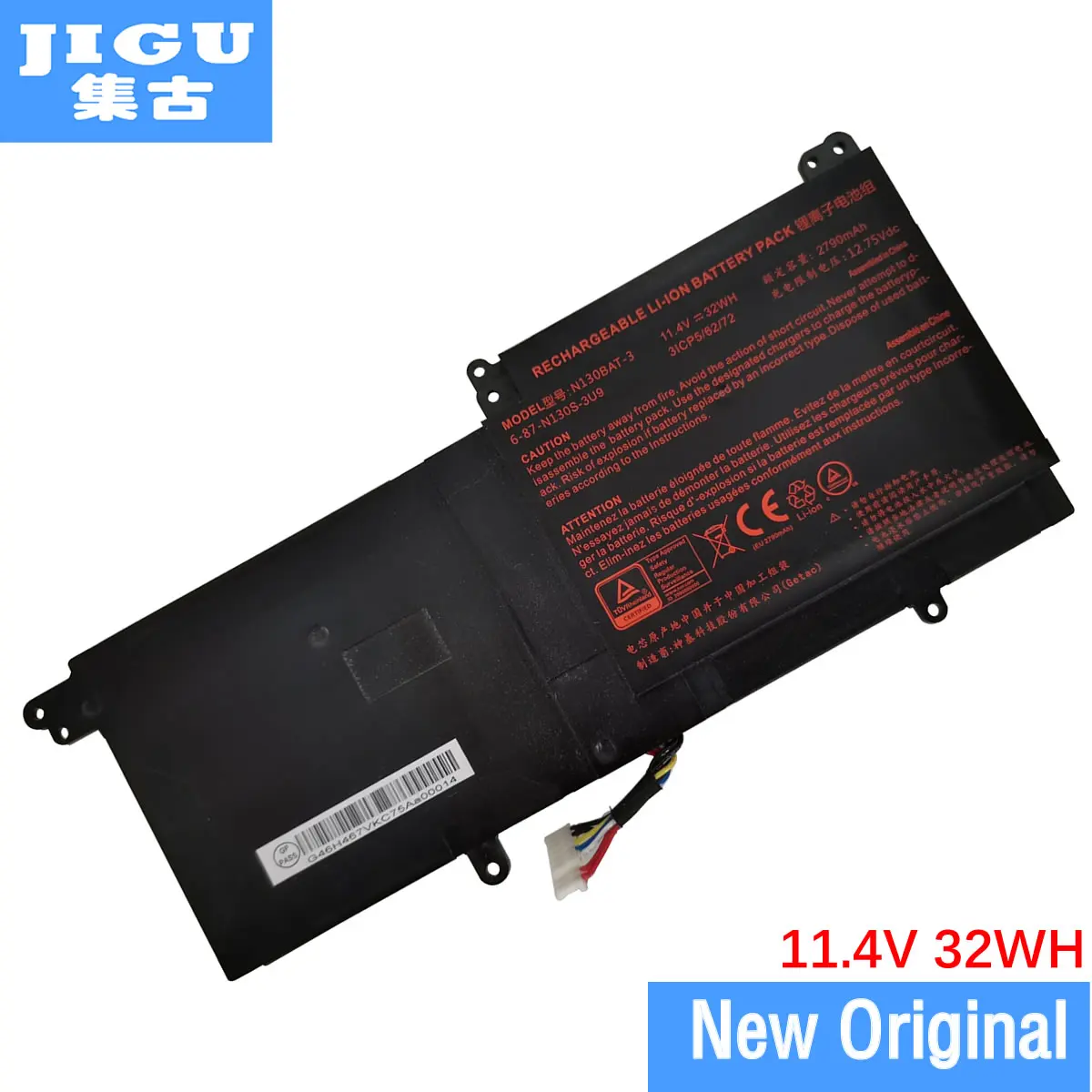 Аккумулятор JIGU для ноутбука 11 4 в 32 Вт · ч 3ICP5/62/72 N130BAT 3 6 87 N130S 3U9 CLEVO N130BU N131WU N130WU NP3130