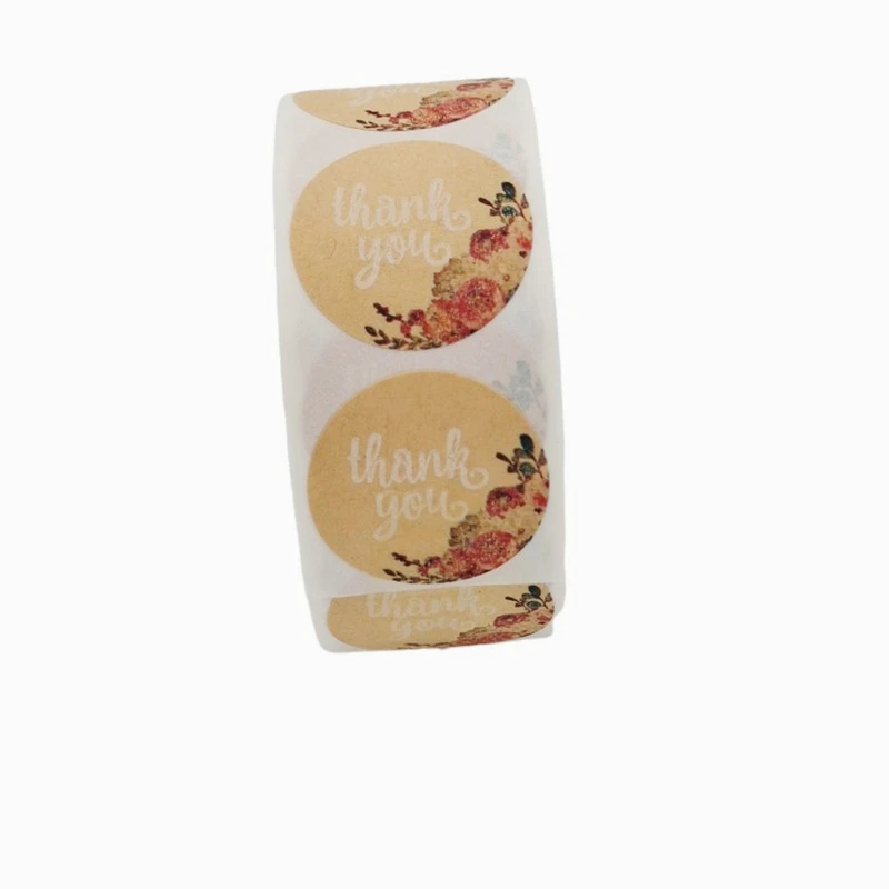 

500Pcs Envelope Sealing Stickers Handmade Stickers Scrapbooking For Package Adhesive Thank You Sticker Seal Labels Stationery