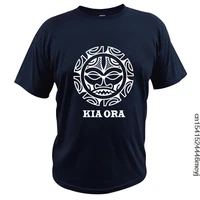 kia ora culture t shirt maori symbol new zealand greetings t shirt 100 cotton soft cloth high quality
