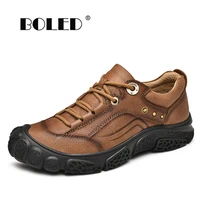 new arrival plus size autumn men shoes natural leather casual shoes flats comfortable waterproof outdoor shoes men