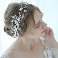 niushuya white flower hairband bridal hair jewelry accessory for women prom party handmade wedding headpiece hairband