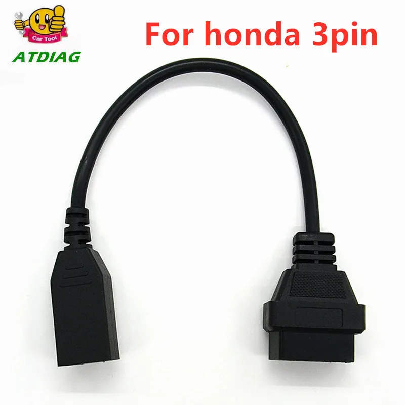 

Hot sell OBD 2 Cable For Honda 3pin OBD1 Adapter OBD2 OBDII for Honda 3 pin to 16 pin Connector free ship