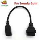 Лидер продаж OBD 2 кабель для Honda 3pin OBD1 адаптер OBD2 OBDII Для Honda 3 pin на 16 pin разъем Бесплатная доставка