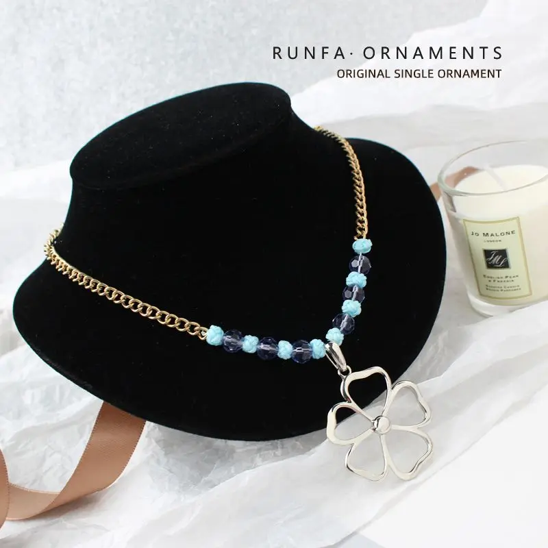 

Retro Bohemian Style Beach Ins Same Style Personalized Petal Pendant Necklace Women's Chain Women's Banquet Accessories