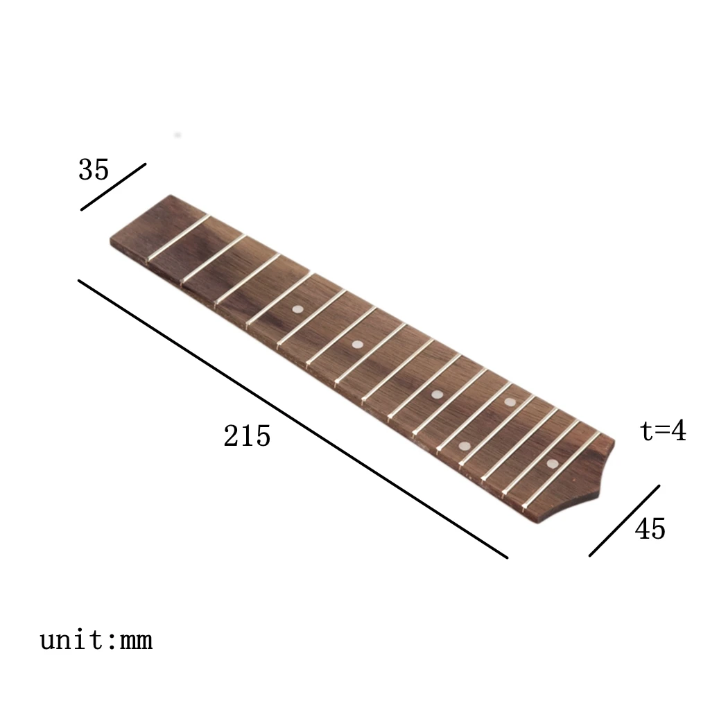 

2 Pieces Rosewood 15 Frets Ukulele Fingerboard for 21'' 4 String Guitar