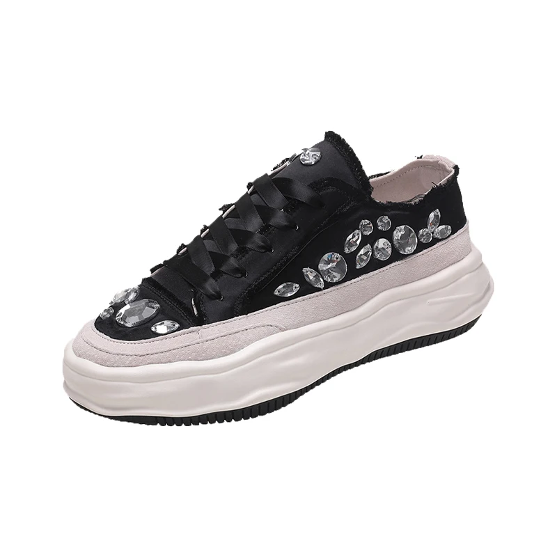 

Women's Sports Shoes 2021 Women's Sneakers Tennis Female Shoes Platform Rhinestone Trainers Thick Sole Fashion Woman Shoes