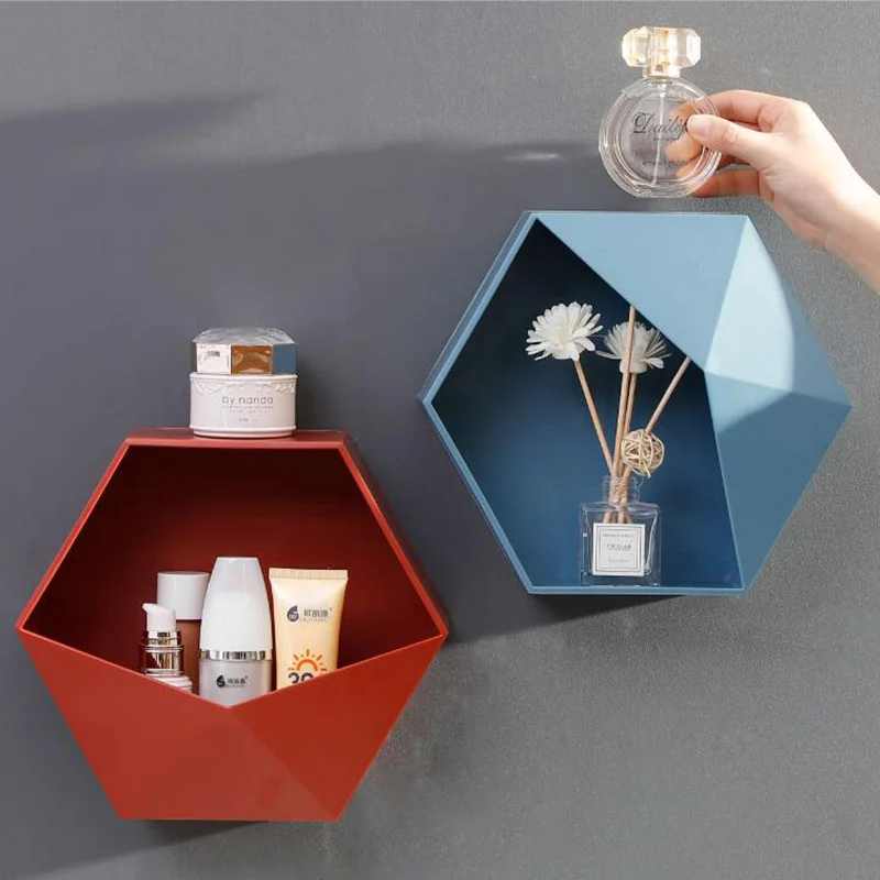 Настенная коробка для хранения украшение дома стеллаж простая шестиугольная