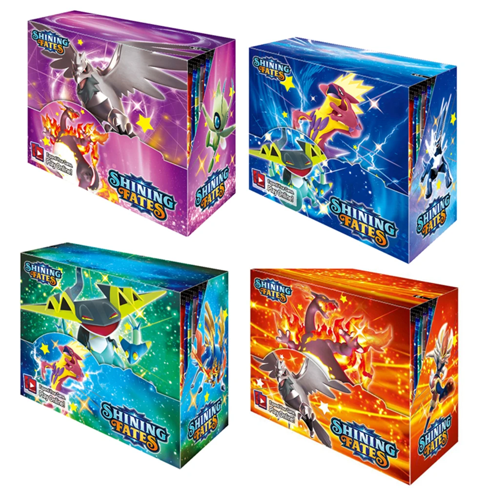 Caja de Cartas coleccionables de Pokemon, tarjetas coleccionables de sol y luna, evoluciones de Fates ocultos, GX EX tag, 324 unids/caja-4