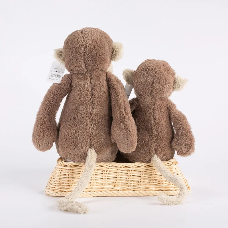 HONJI 38 см/48 см милые коричневые обезьяны плюшевые игрушки мягкая подушка мягкие