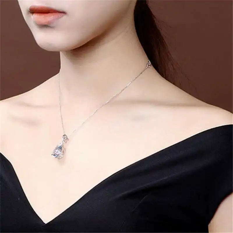 

New Pendant Silver Color Jewelry Necklace Chain Vintage
