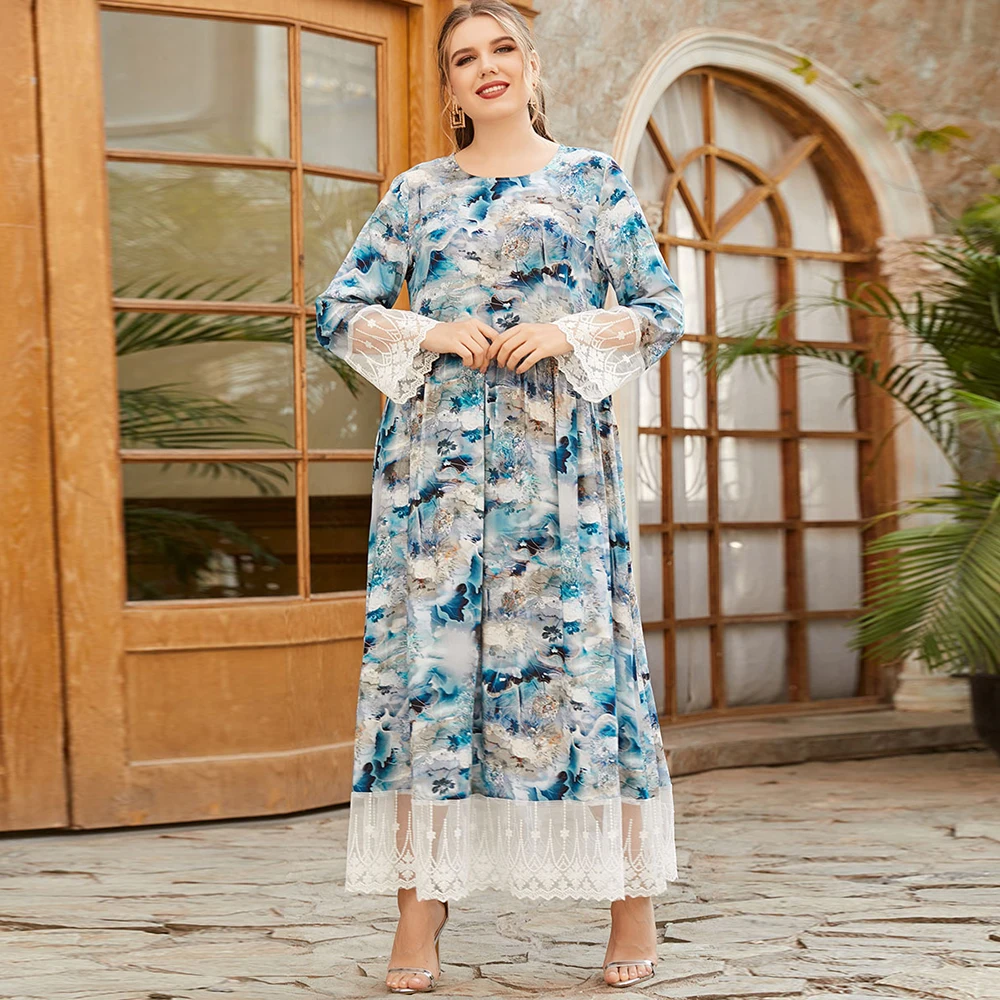 

Мусульманское модное женское платье тюрбан Рамадан ИД Дубай турецкий Исламский длинный женский халат платье Djellaba женское арабское