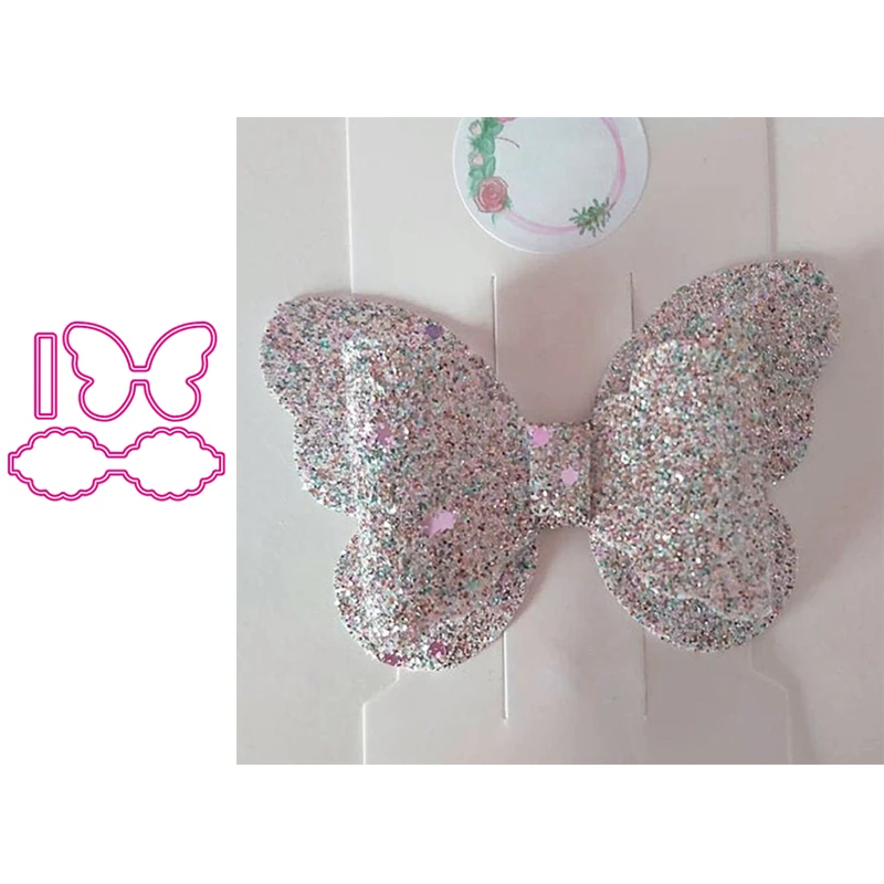 

Металлические Вырубные штампы в виде бабочки, форма бант, искусственное тиснение для женщин и девушек, ручная работа, поделки своими руками