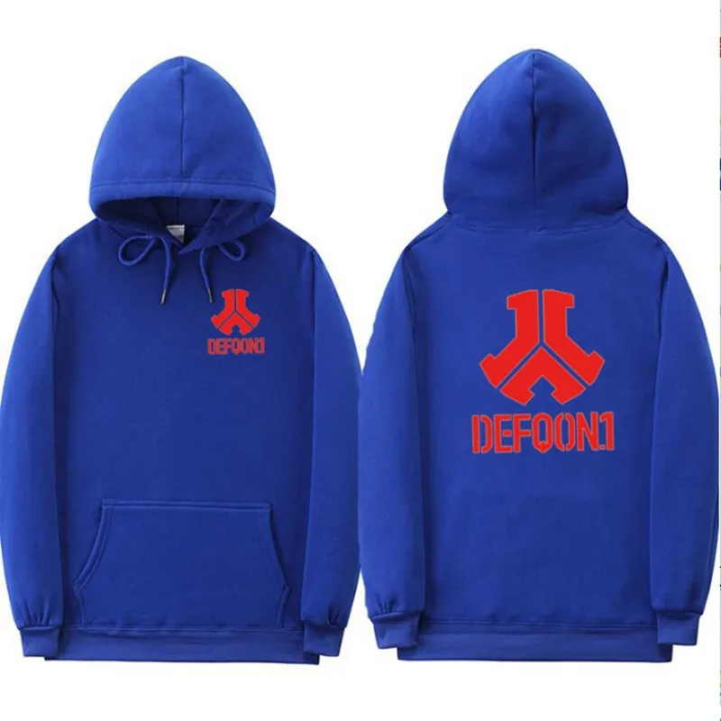 Blue-H02 Новинка Defqon 1 толстовки рок-группа хип-хоп Мужская Толстовка зима осень Уличная Повседневная Флисовая Толстовка Пуловер - Цвет: Blue-H02