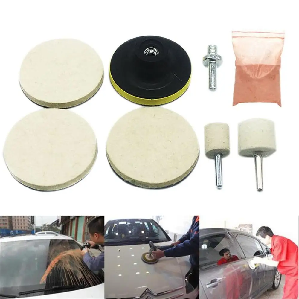 

8pcs Car Windscreen Polishing Kit Practical Auto Car Windows Scratch Remover Glass Polishing Kit Scratch Repair Tool