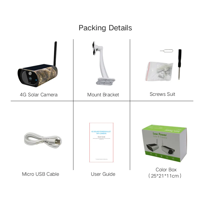 Водонепроницаемая беспроводная уличная камера видеонаблюдения на солнечной