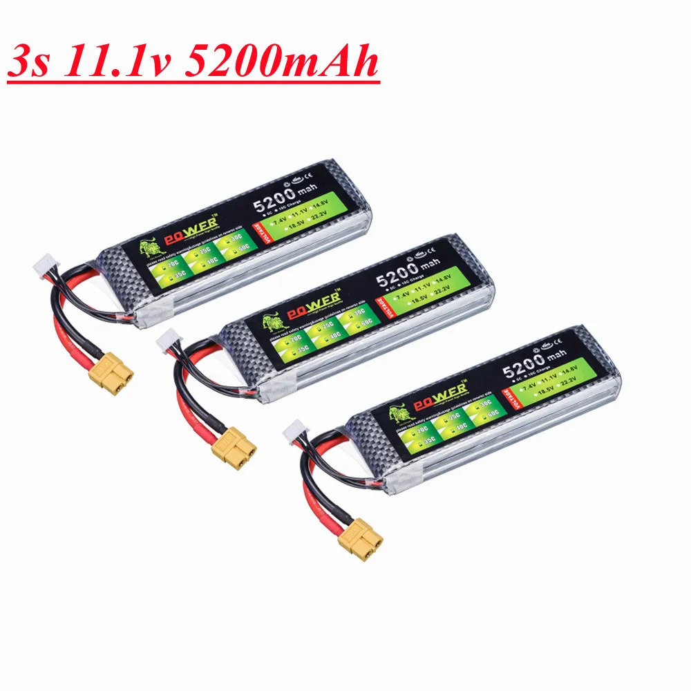1/5 шт. высокое качество LION POWER Lipo 3S 11 1 В 5200 мАч 35C Аккумулятор для радиоуправляемого