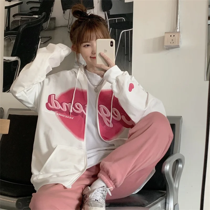 

Одежда для весны и осени, кардиган, толстовка, женский тонкий принт Jum