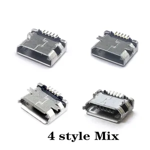 50pcslot 5pin micro b smd micro usb connector female port jack tail sockect plug for android phone data connector free global shipping