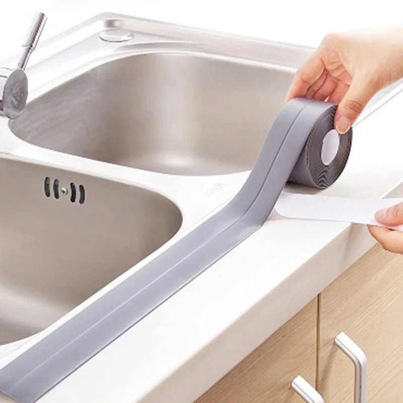 

3.8*320cm Self Adhesive Kitchen Sticker Waterproof Anti-moisture Bathroom Wall Corner Line Sink Stickers Multifunction Tile Tape
