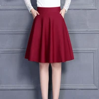midi skirt women skirts pocket pants summer half length skirt mid length square dance skirt wild sexy office simple