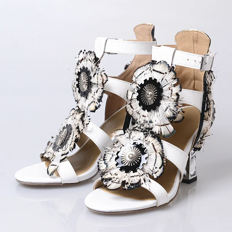 Новинка 2021 стильные сандалии на высоком каблуке с открытым носком милые