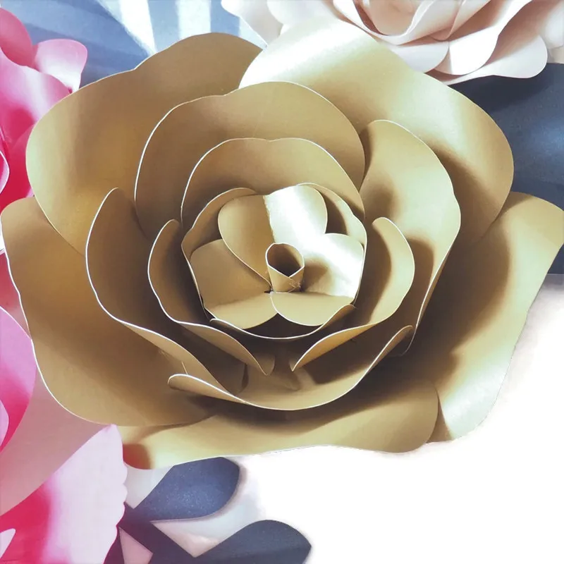 6 шт. + листья гигантские бумажные цветы