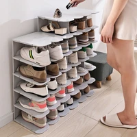 multi layer shoe rack home space saving dormitory womens shoes holder plastic shoe storage box door shoe cabinet shoes organize