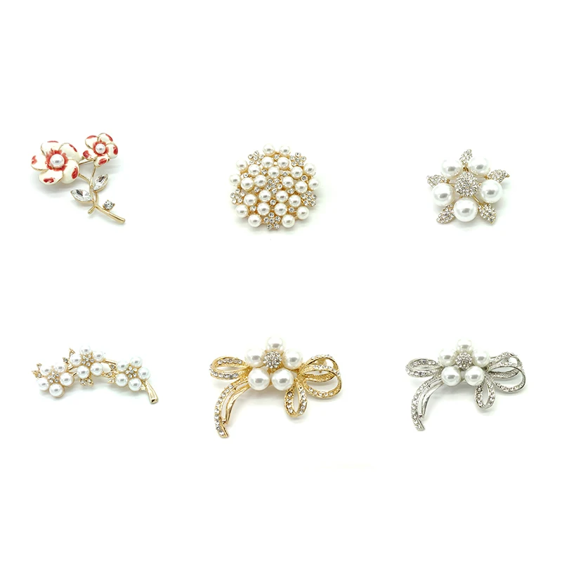 

PD BROOCH 2021 New Pearl Flower Bow Golden Brooch Brooch, All-match Clothing Accessories Pearl Brooches for Women