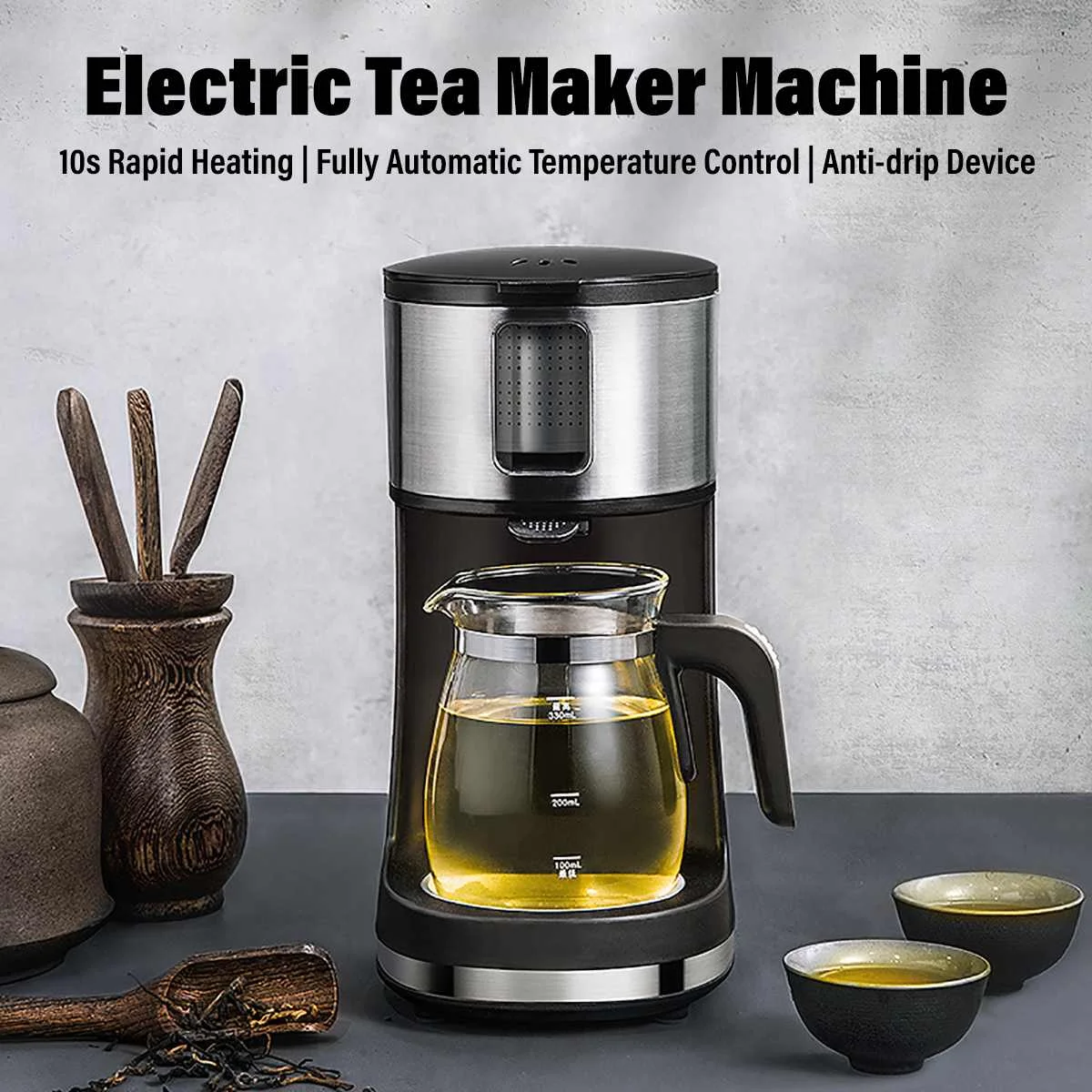

330ML Automatic Coffee Tea Maker Electric Tea Stove Tea Boiler Drinking Machine Teapot Samovar Kitchen Tea Brewer 220V 550W