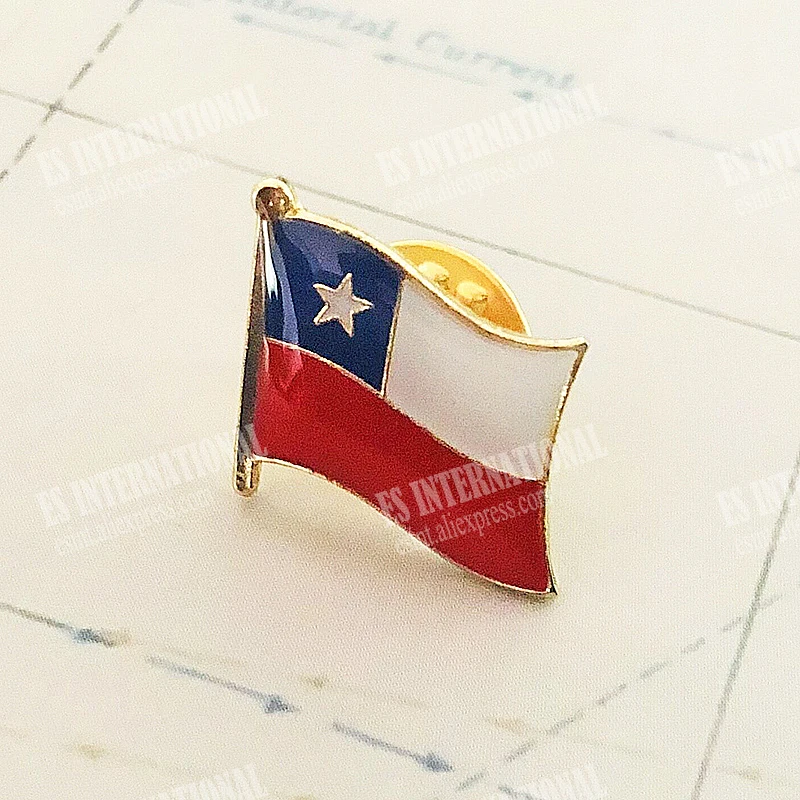 Значок на лацкан с национальным Чили эпоксидная смола | Дом и сад