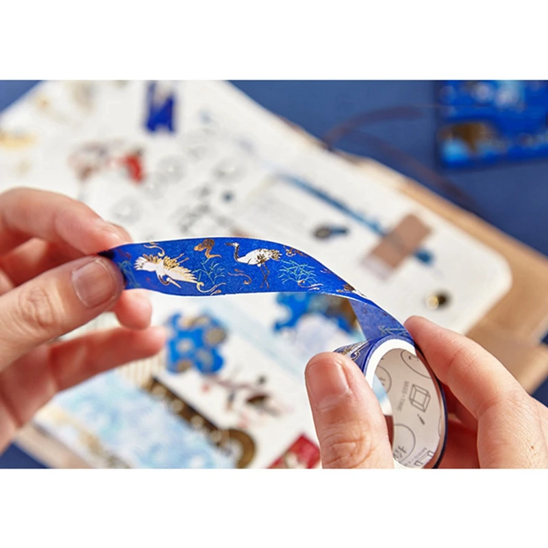 

5 Pcs/Set Gold Washi Tapel Chinese Style Masking Tape with 20 Pcs/Set Retro Chinese Style Masking Washi Tape Set