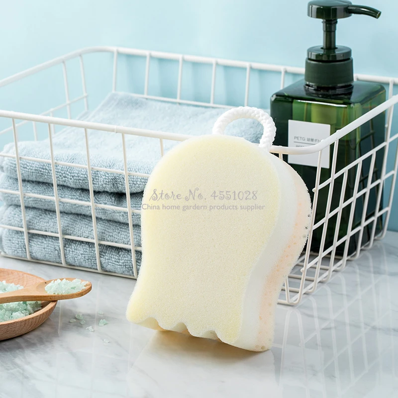 Cartoon Bath Sponge Soft SAin Bath Ball Exfoliating Sponge Environmental Safety Double-sided Design with Lanyard