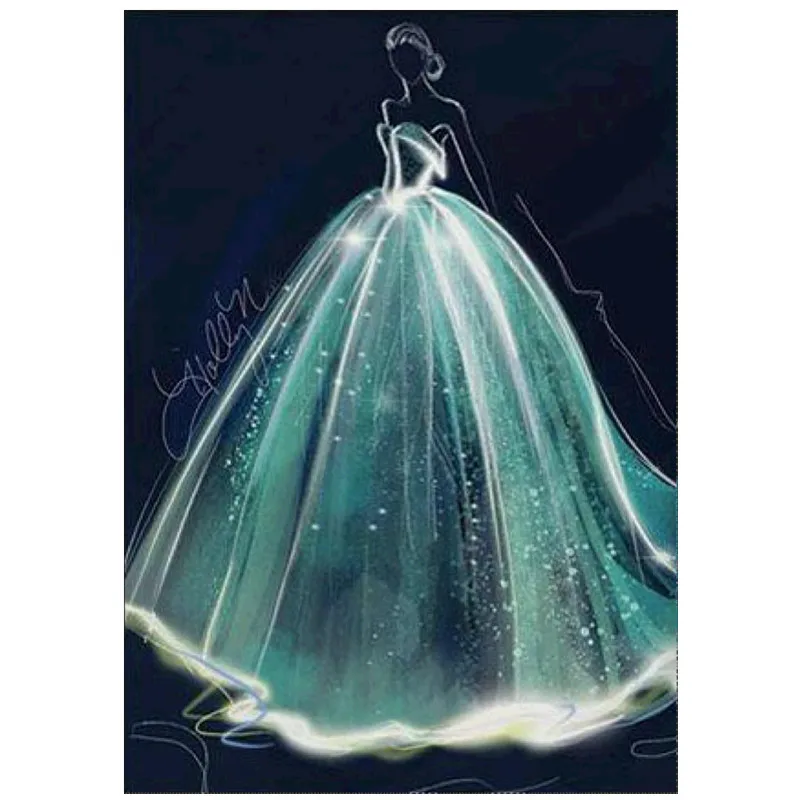 CaiLong1990 Новинка 5d Сделай Сам Алмазная мультяшная вышивка крестиком платье девочка