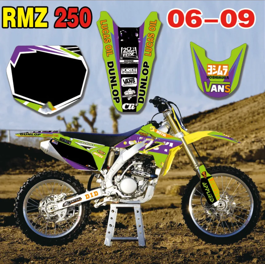 Новые стили по индивидуальному заказу Графика & Фоны стикеры мотокросса Наборы