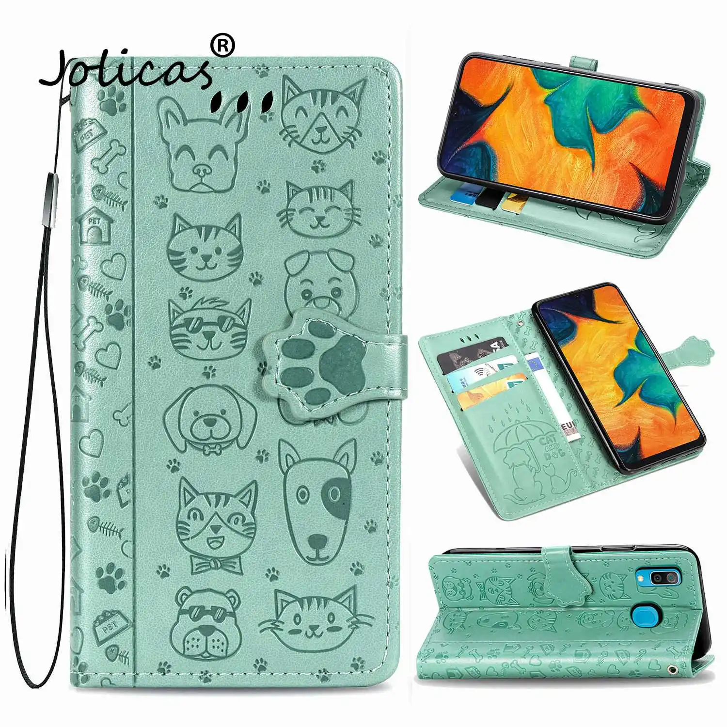 Чехлы для сотовых телефонов чехол Samsung A20 милый котенок A30 книжка из искусственной